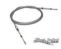 C98-102 - 102 in. / 8.5 ft. ULTIMATE SILVER JACKET BULKHEAD / CLIP COMBO PUSH-PULL CABLE