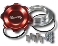 C73-776-B - 2-3/4 in. RED FILL CAP WITH ALUMINUM BOLT-ON BUNG