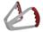 BUTTERFLY STEERING WHEEL WITH TABS - UNDRILLED (Red Grips on Brilliance Anodized Silver Wheel)