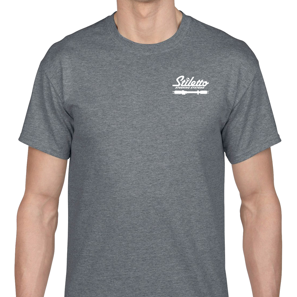 STILETTO NICE RACK T-SHIRT, GRAY, MEDIUM - C97-031 at The Chassis Shop
