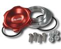 C73-756-B - 2 in. RED FILL CAP WITH ALUMINUM BOLT-ON BUNG