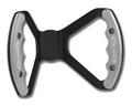 C42-482-BLK - BUTTERFLY STEERING WHEEL - UNDRILLED (Polished Grips on Brilliance Anodized Black Wheel)