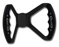 C42-487-BLK - BUTTERFLY STEERING WHEEL - UNDRILLED (Black Grips on Brilliance Anodized Black Wheel)