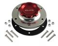 C73-706 - 2-3/4 in. RED FILL CAP WITH SILVER ALUMINUM 6 HOLE FUEL CELL BUNG