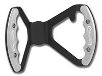 BUTTERFLY STEERING WHEEL WITH TABS - UNDRILLED (Polished Grips on Brilliance Anodized Black Wheel)