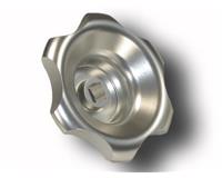 C72-263 - SILVER BOTTLE KNOB, 0.320 in. SQUARE DRIVE