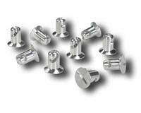 C73-595-10 - (10) 0.550 GRIP FLAT ALUMINUM BUTTONS