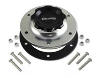 C73-705 - 2-3/4 in. BLACK FILL CAP WITH SILVER ALUMINUM 6 BOLT FUEL CELL BUNG