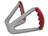 BUTTERFLY STEERING WHEEL - UNDRILLED (Red Grips on Brilliance Anodized Silver Wheel)