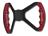 BUTTERFLY STEERING WHEEL - UNDRILLED (Red Grips on Brilliance Anodized Black Wheel)