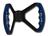 BUTTERFLY STEERING WHEEL - DRILLED (Blue Grips on Brilliance Anodized Black Wheel)